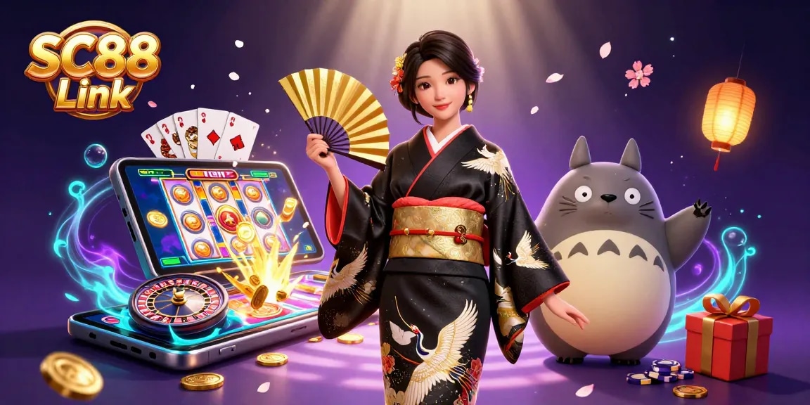 Experience thrilling games at SC88 Link with vibrant visuals and engaging characters in a casino setting.