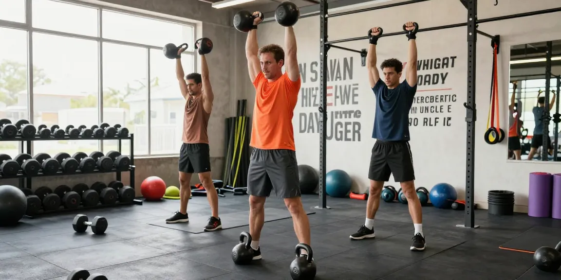 Entrenador en Esteroidesshop realizando ejercicios con pesas en un gimnasio moderno.