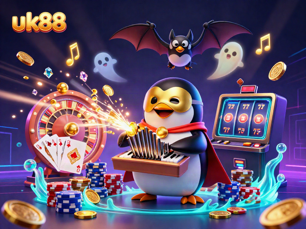 Enjoy thrilling gambling moments at uk88 with vibrant games, golden coins, and captivating elements.