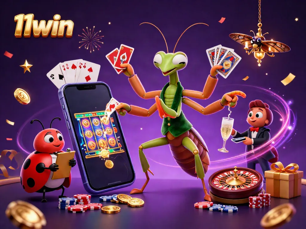 Experience thrilling gameplay at 11win with vibrant casino characters and dynamic game elements.