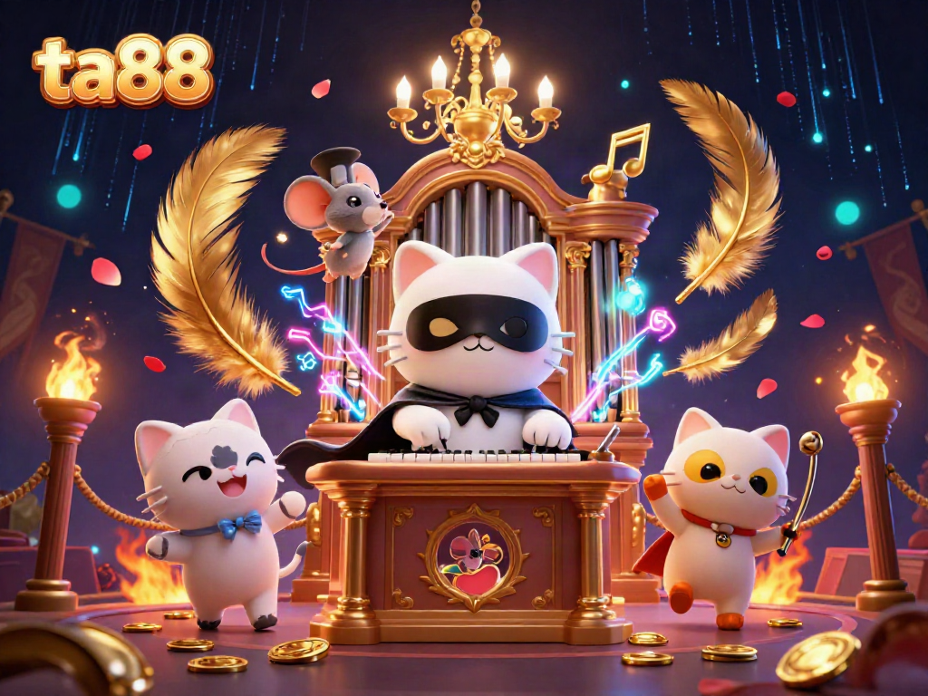 Experience the thrill of ta88 with a captivating casino scene featuring whimsical characters and dynamic elements.