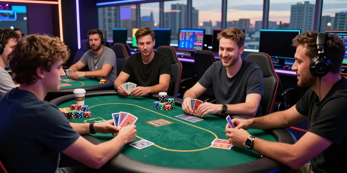 Players at digital poker table in an engaging online casino experience at https://fc88v1.com/ showcasing vibrant atmosphere.