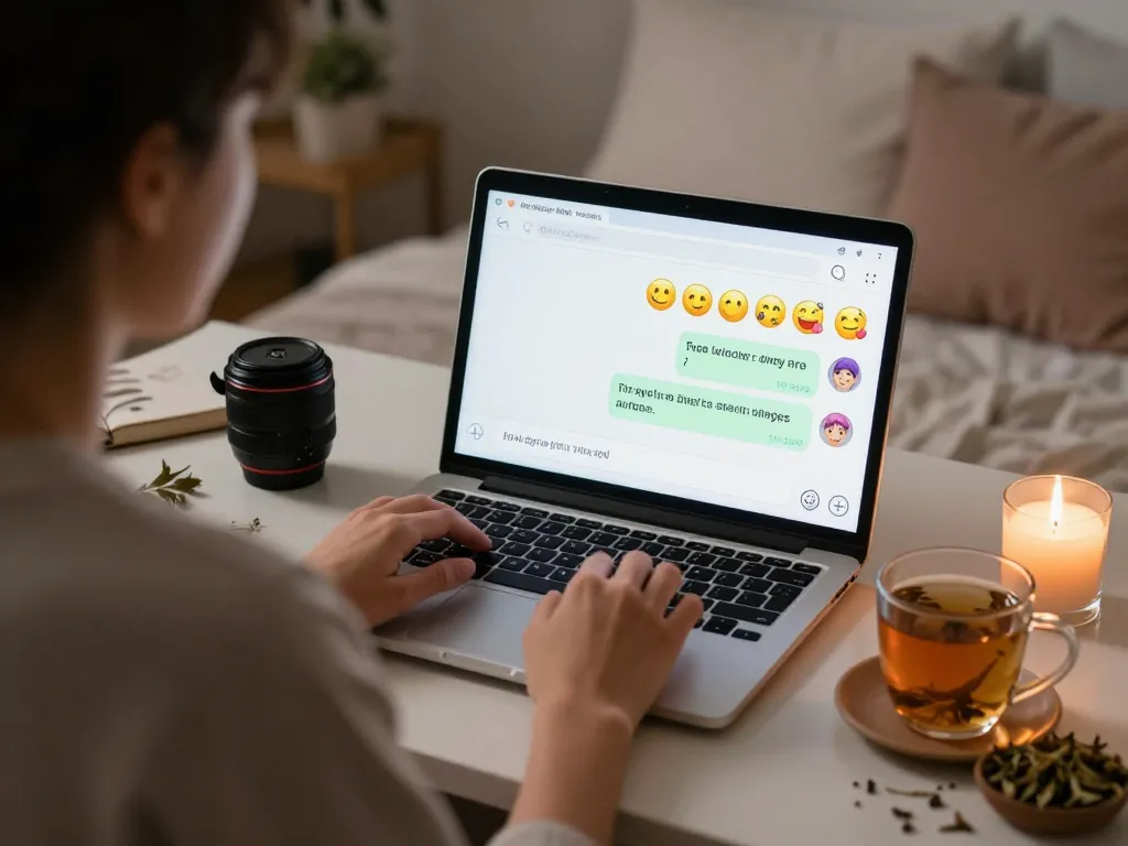 NSFW chat interaction in cozy bedroom setting featuring personalized AI character conversation.