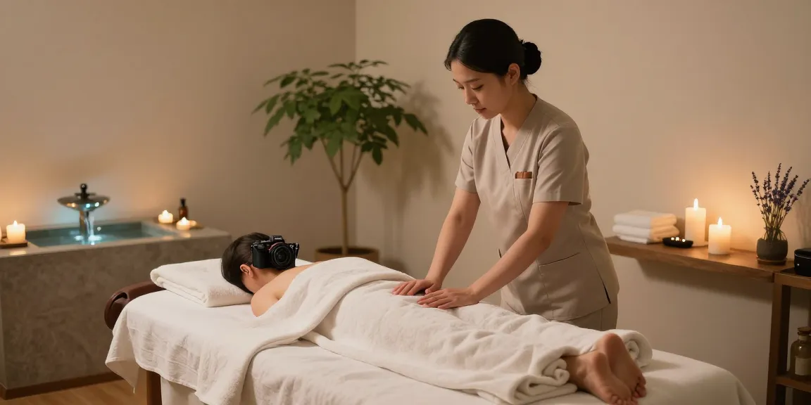 Relaxing massage therapy environment for 의왕출장마사지 with soothing decor and aromatic oils.