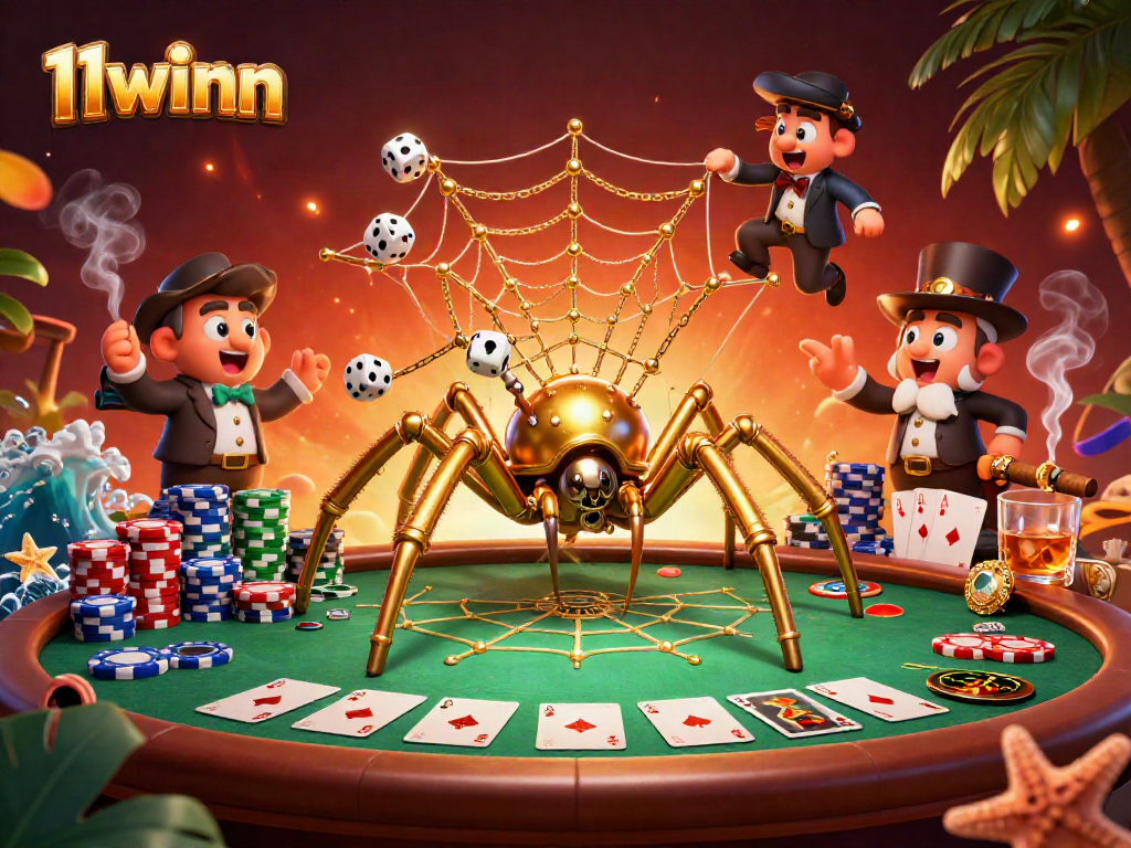 Experience thrilling bets with 11winn, depicted through a vibrant steampunk casino scene.