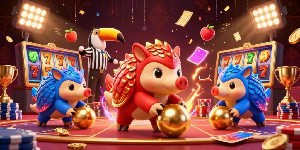 Experience the exhilarating sun-themed slot jackpots in this vibrant 3D casino showdown.