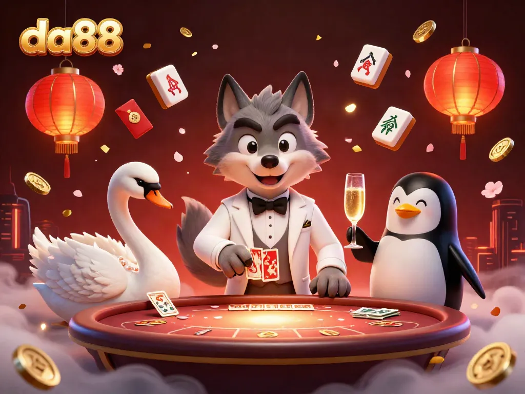 Experience thrilling baccarat at da88 with charming characters and lively casino elements.