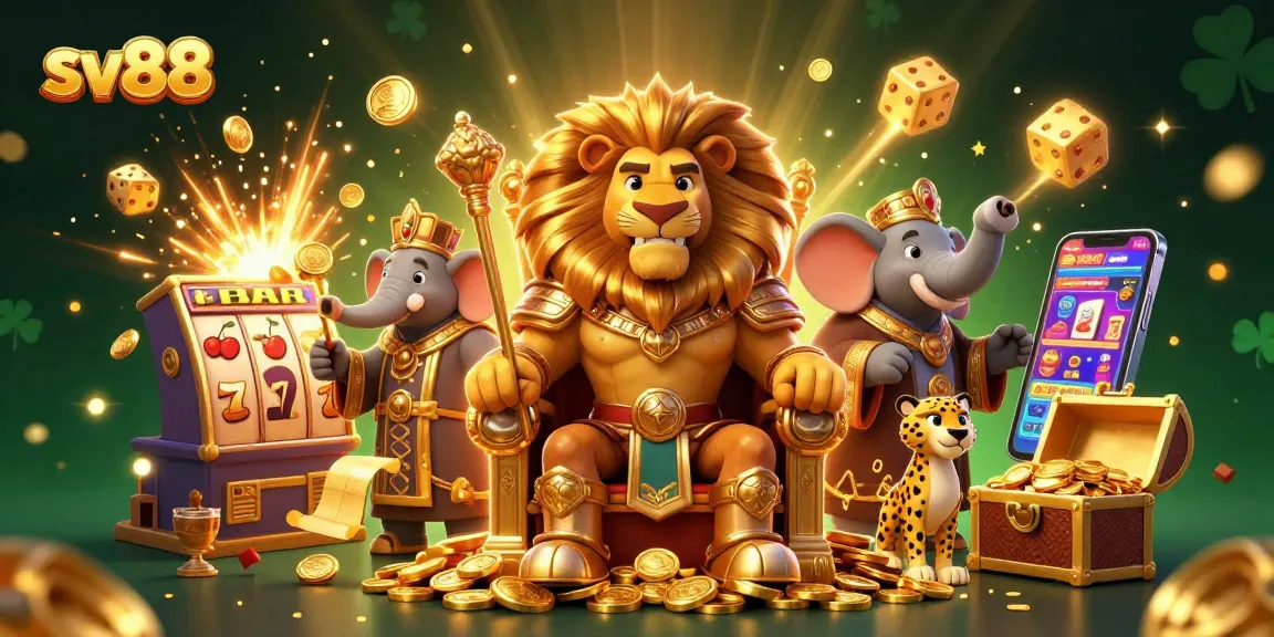 Experience excitement with sv88’s lion king, jackpot slots, and dynamic casino scenes.