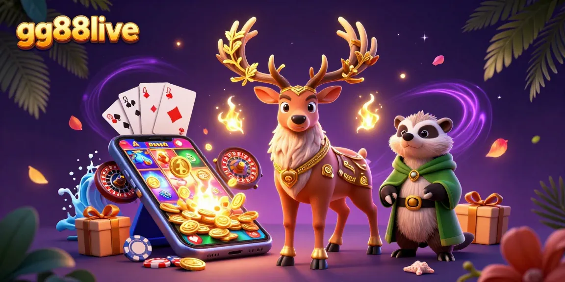 Bet big with gg88live's vibrant depiction of a magical gaming world.